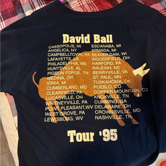 Vintage David Ball tour shirt 90s country - Picture 2 of 2